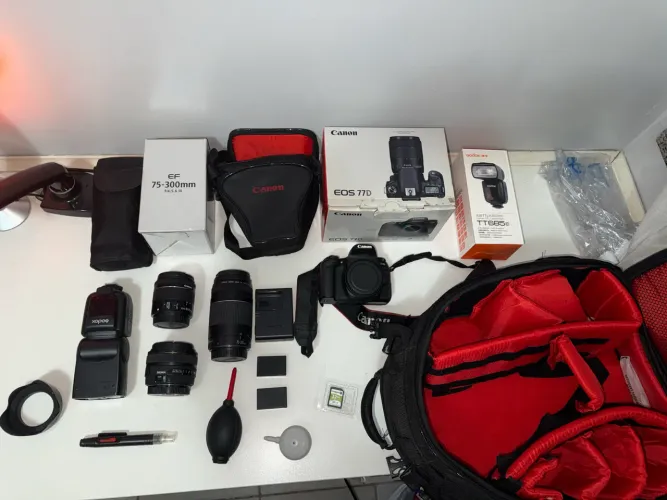 Câmera CANON completa com NF e caixas 