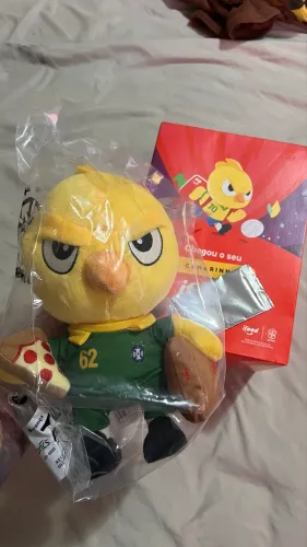 Canarinho ifood uniforme 62 pizza novo completo e lacrado