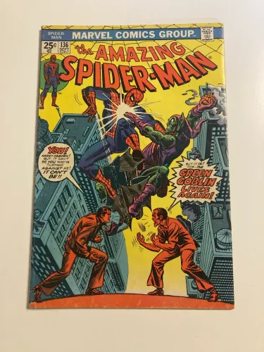 Amazing Spider-Man 136 - Primeira aparição do Harry Osborn como Duende Verde - ano 1974