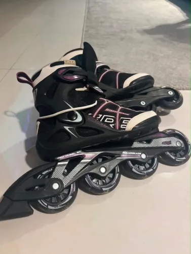 patins rollerblade sirio max wheel 80  + acessórios de proteção powerslide - novo