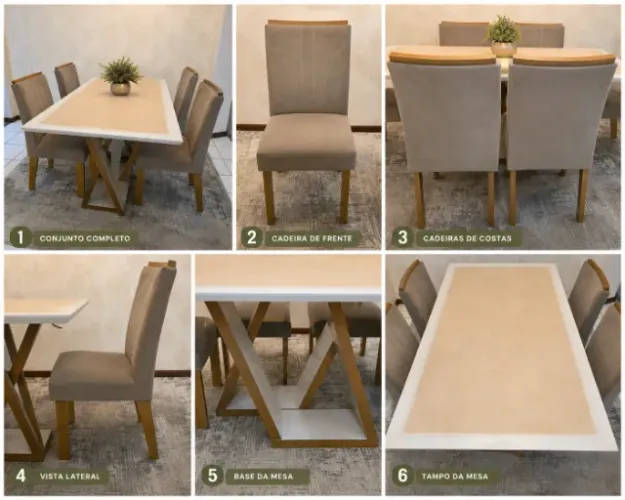 CONJUNTO DE MESA JANTAR