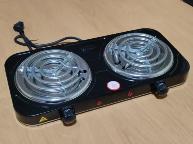 Fogão elétrico de duas bocas 2000W 220V para sua cozinha Ultimas unidades