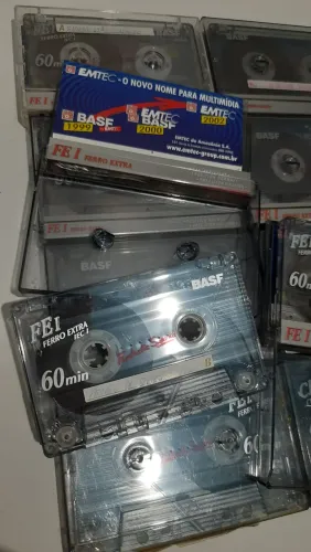 10 fitas cassete k7 BASF toadas seminovas