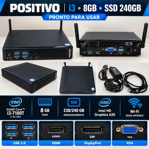 MINI PC POSITIVO - i3 + 8GB RAM + SSD 240GB
