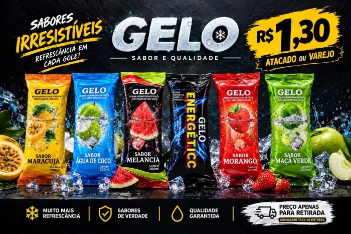 Gelo saborizado 1.30 pra retirada na Ceasa Recife