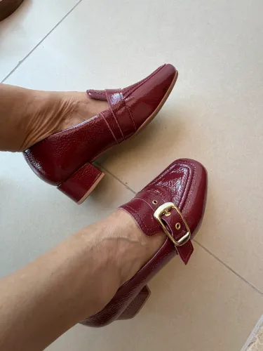 Sapato Loafer verniz  feminino Usaflex 