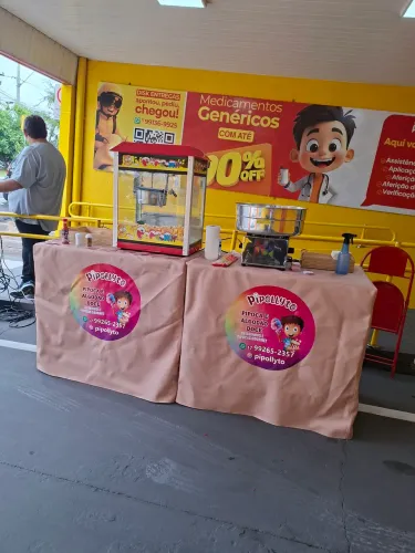 Pipoca e algodão doce