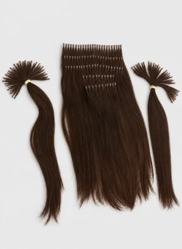 100G de cabelo humano mega hair em microcápsulas de queratina 60 cm