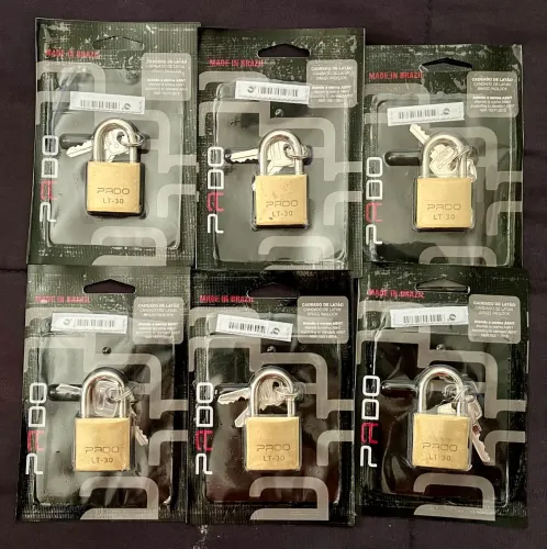 CADEADO SM LT-30MM, Pado, Dourado
