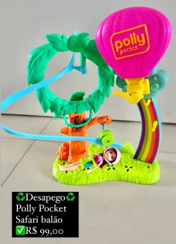 Polly Pocket Surpresa Safari Balão de Ar Quente