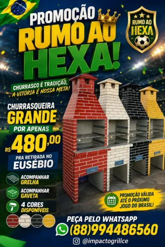 Churrasqueira grande na promoção