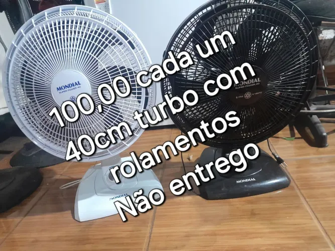 Ventiladores em perfeito estado e funcionando perfeitamente 40cm turbo com rolamentos.
