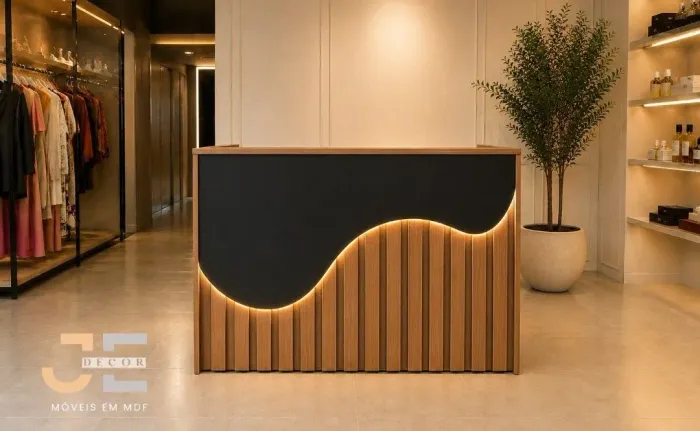 Rei do balcão em mdf com led
