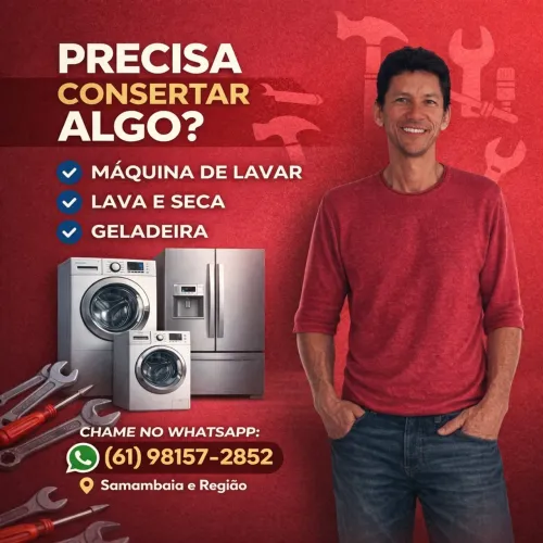 Conserto máquina de lavar e geladeira