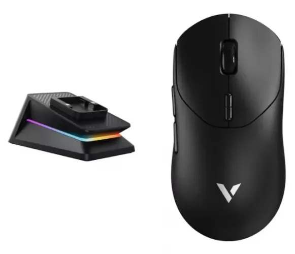 Mouse Gamer Rapoo VT2 MAX 8000Hz Sem Fio PAW3950 com Dock de Carregamento - Novo, Lacrado