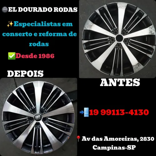 Conserto e pintura de roda