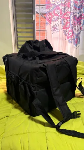 Mochila Bag COM ISOPOR LAMINADO PRETA, 45 litros Completa