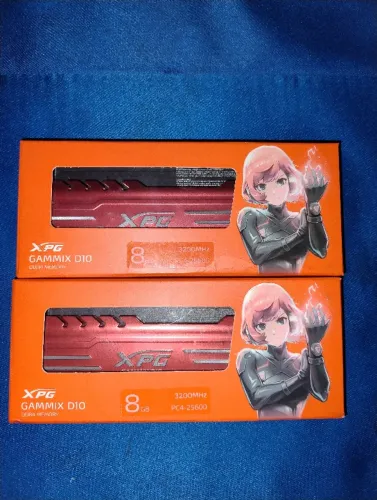 Memória Ram XPG Gammix D10 - 8GB, 3200MHz, DDR4, CL16, Vermelho - AX4U32008G16A-SR10