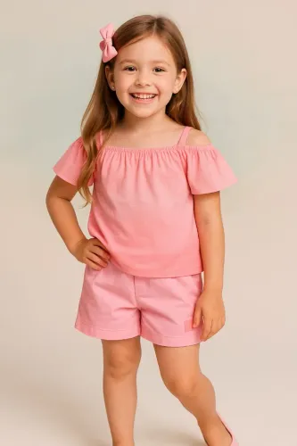 CONJUNTO BLUSA E SHORT 8 ANOS  QUIMBYKIDS