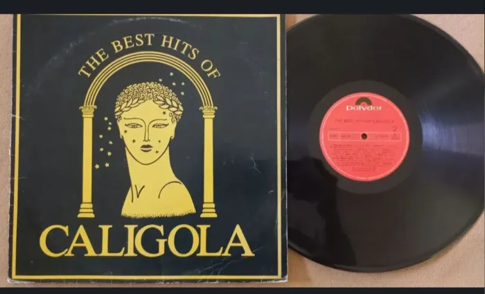 Lp disco de vinil The Best Hits of Caligola radiola vitrola som antigo toca disco rádio