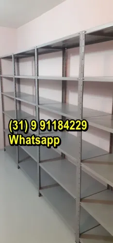 Estantes de aço Prateleiras com 40 cm de Profundidade Novas Reforçadas Frete Gratis