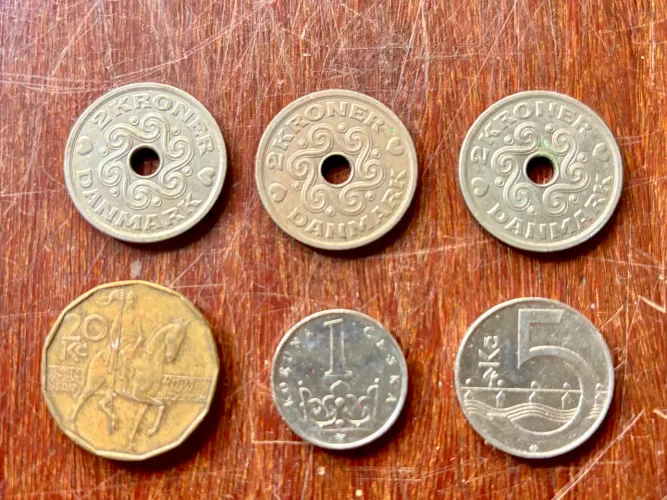 Coleção de Moedas Dinamarquêsas e Tchecas e
