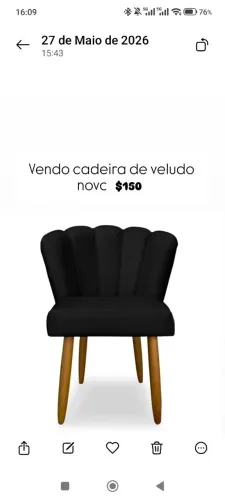 Cadeira no veludo