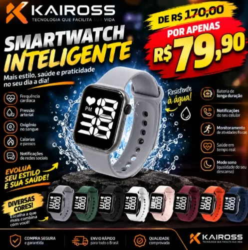 Kit 5 Relógios Digital (Smartwhatc)