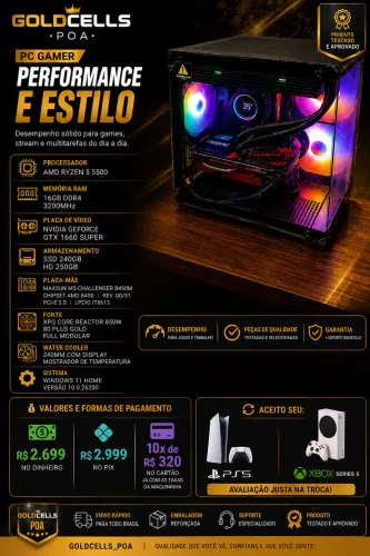 PC GAMER Ryzen 5500+ 1660 super