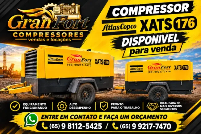 COMPRESSOR DE AR XATS176 ATLAS COPCO