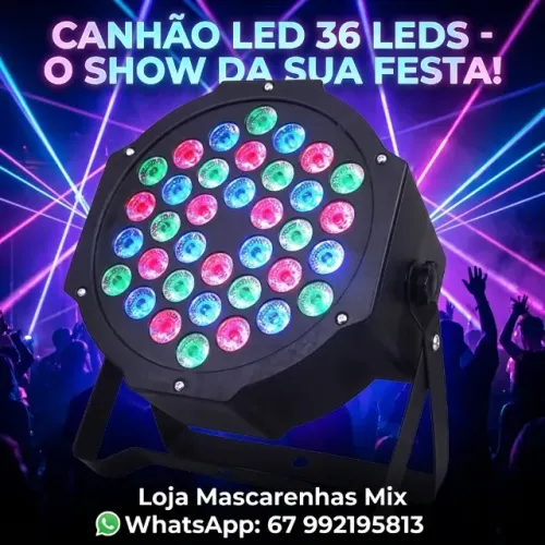 Canhão LED Luminária de Festa 36 LEDs Novo Cod: 0128
