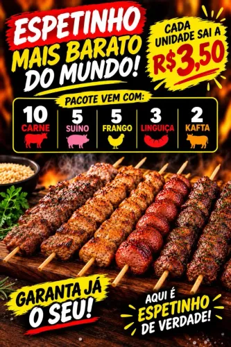 Espetinhos pra assar Kit