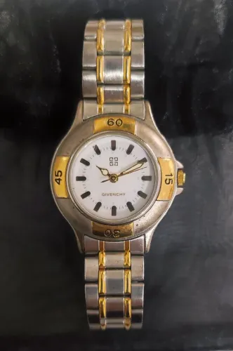 Vintage Givenchi , Aço Inoxidàvel , Quartzo mostrador Branco , 27mm