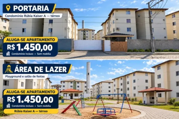 ALUGA-SE APARTAMENTO - JARDIM PARAÍSO RÚBIA KAISER