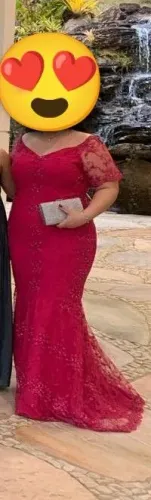 Vestido convidada / madrinha de casamento cor fúcsia / rosa - usado uma vez - Plus Size