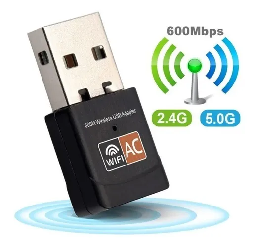 Adaptador Receptor Wireless Usb Wi-fi 5ghz Dual Band 5G
