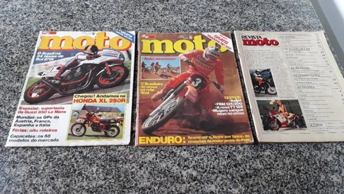 Kit Combo de Antiga Revista Quatro Rodas Moto 3 Revistas Anos : (Julho 1982) (Outubro 1982