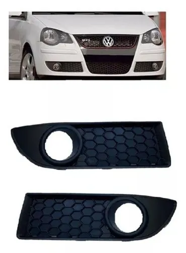 Par Grade Moldura Milha Com Furo Polo Gti 2007 08a 2010 2011