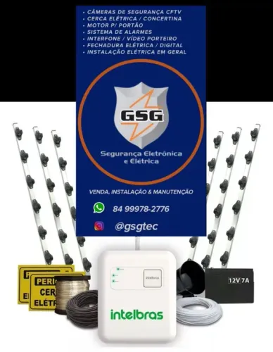 Kit de cerca elétrica 19x20 60mt