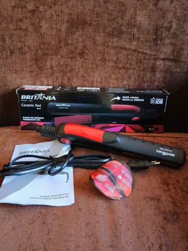 Prancha Britânia Ceramic Red Bivolt