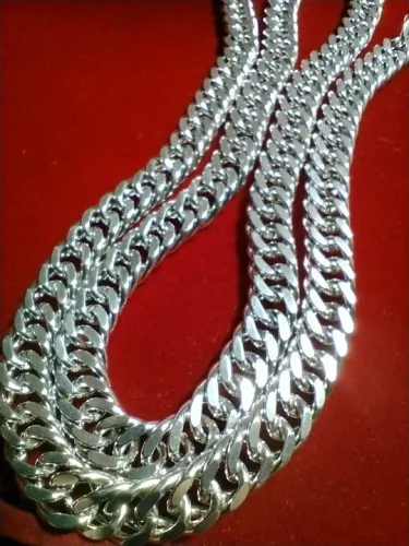 Cordão Prata 950 Peso 111 Gramas 10 mm 60 Cm