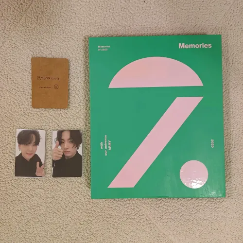 Kpop BTS Memories 2020 com Photocaed Jungkook Yoongi