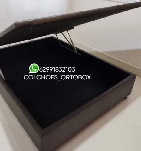 Cama Box Baú Casal inteiro pistões hidraulicos