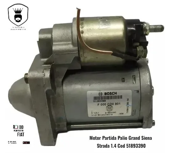 Motor Partida Palio Grand Siena Strada 1.4 51893390 usado