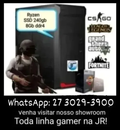 PC Gamer Ryzen SSD 240gb Ddr4