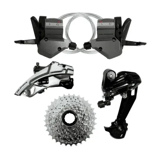 Grupo Veloforce 27v 4 peças com Cambios e Passadores Cassete 21133
