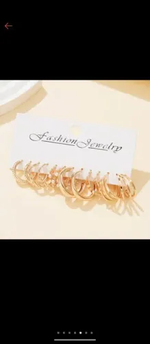 Conjunto De brincos estilo Europeu dourado