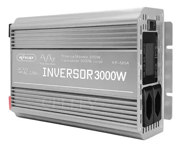 Inversor 12v 110v 3000w knup Onda Senoidal Pura 1500w Nominal Liga Geladeira 