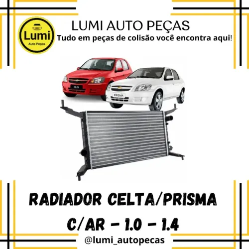 Radiador Celta / Prisma 1.0/1.4 C/Ar - NOVO 