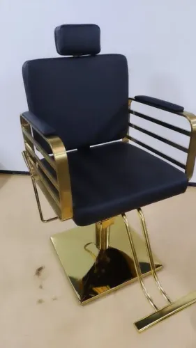 Cadeira hidráulica Gold slim ideal para barbeiro